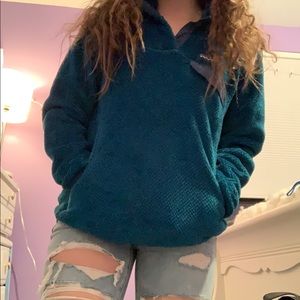 patagonia re-tool snap-T fleece pullover blue